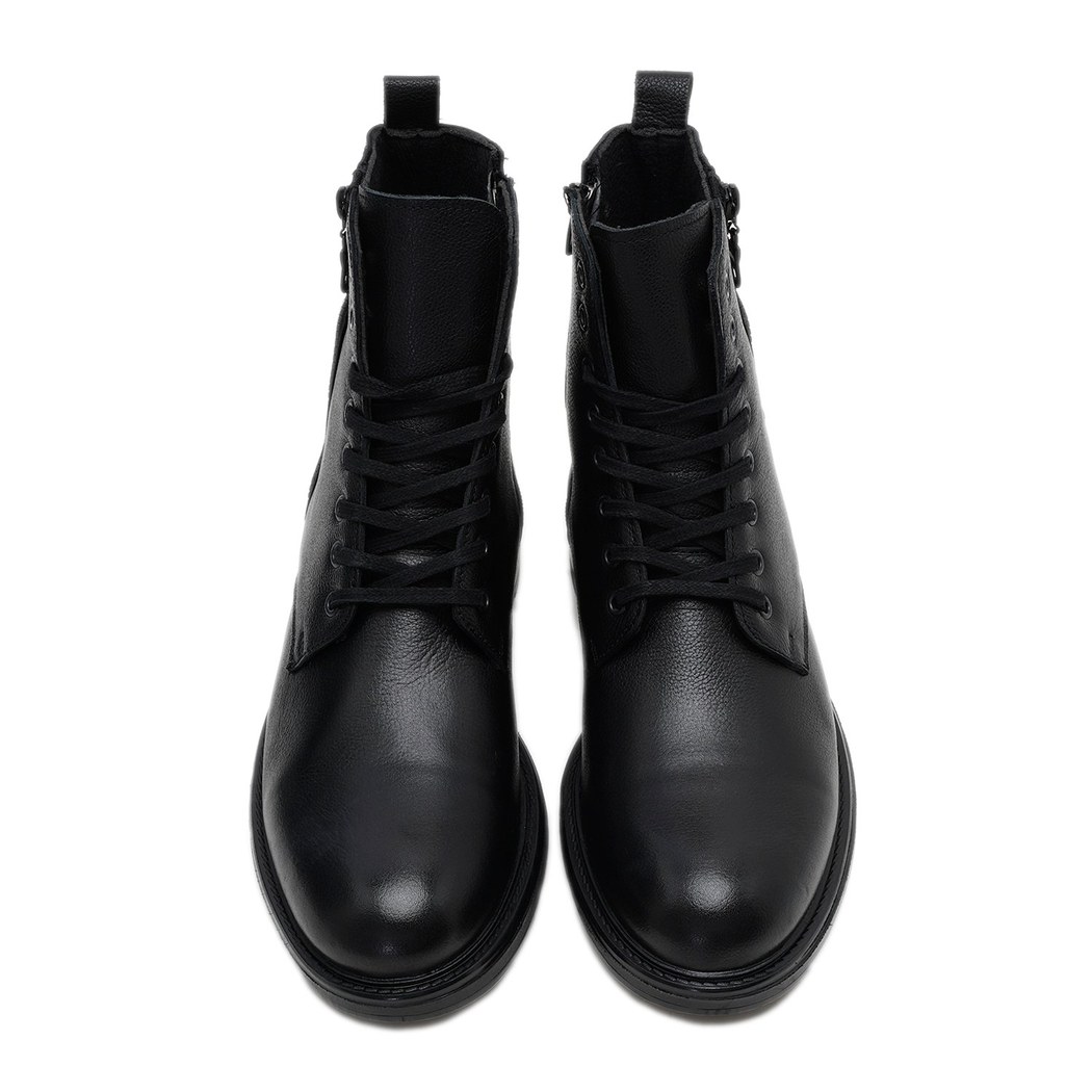 Fausta Siyah Erkek Deri Bot