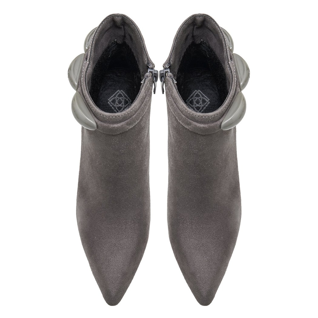 Fear Gri Kadın Topuklu Bot