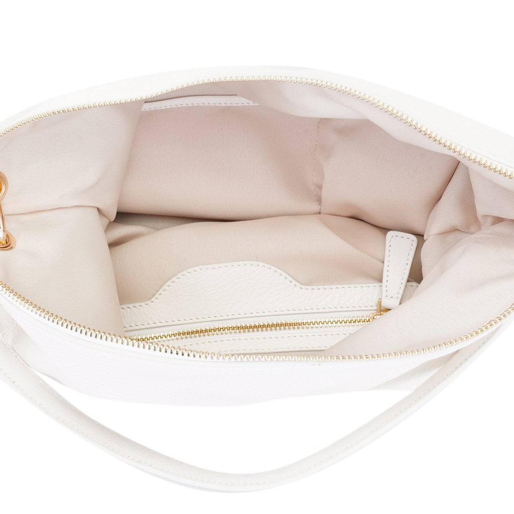 Featly Beyaz Kadın Deri Omuz Çantası