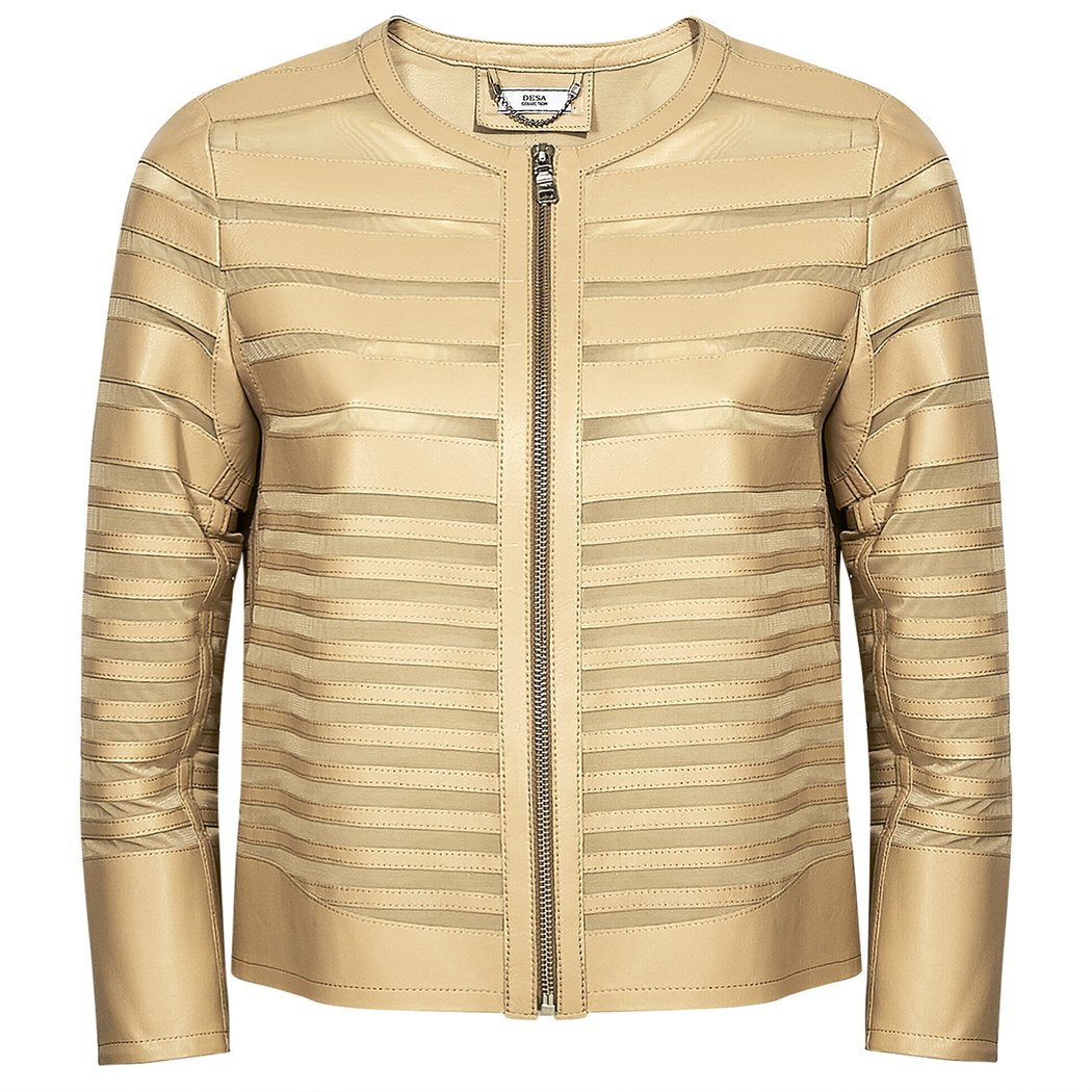 Fiorella Kadın Panelli Anatomik Deri Ceket