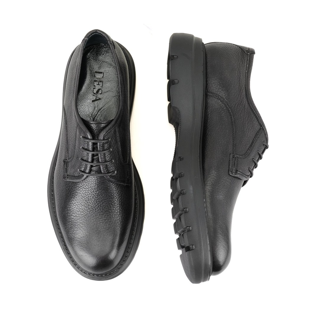 Fyola Siyah Erkek Deri Günlük Ayakkabı