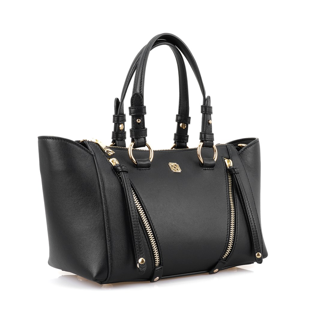 Garten Siyah Kadın Deri El Çantası