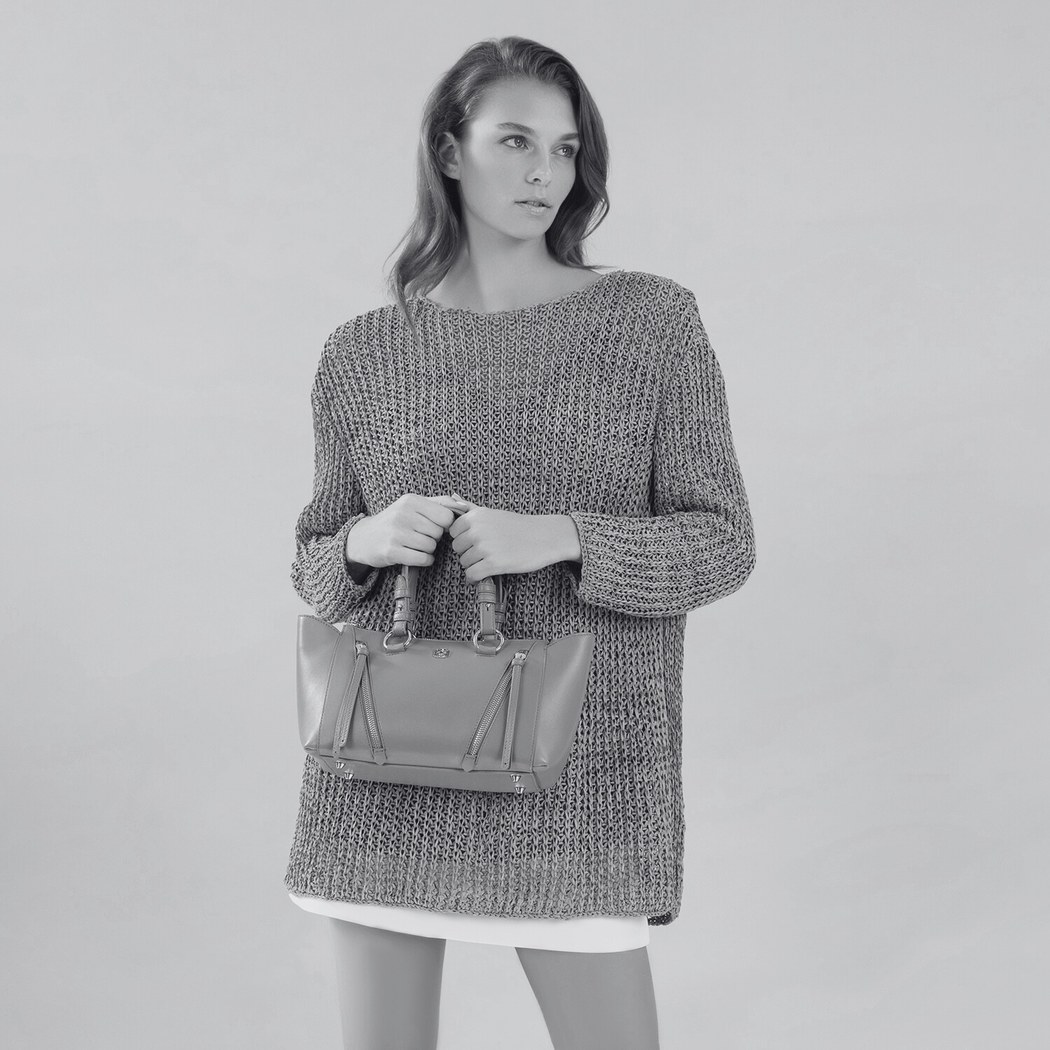 Garten Siyah Kadın Deri El Çantası