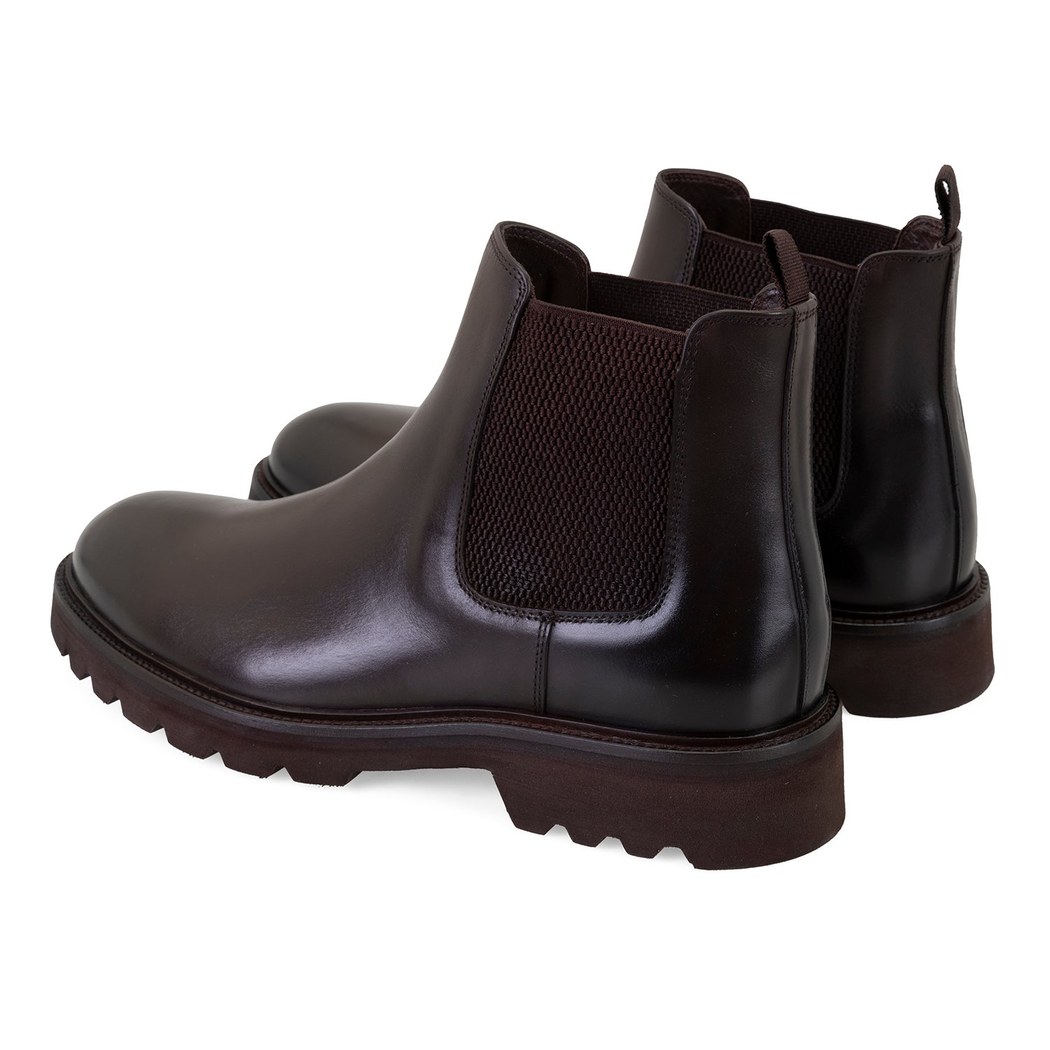 Gaven Kahve Erkek Lastikli Deri Chelsea Bot