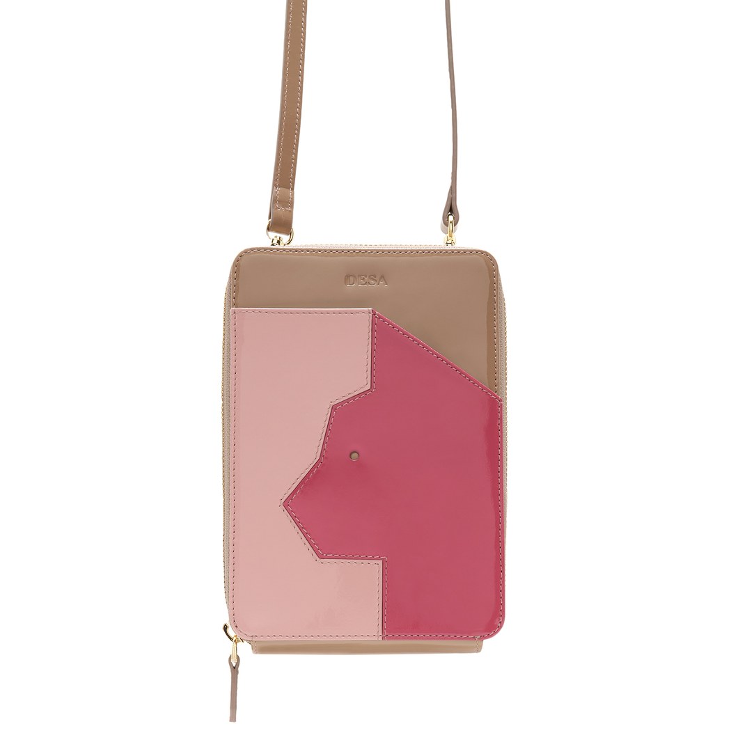 Gazon Fuşya Kadın Deri Telefon Çantası 