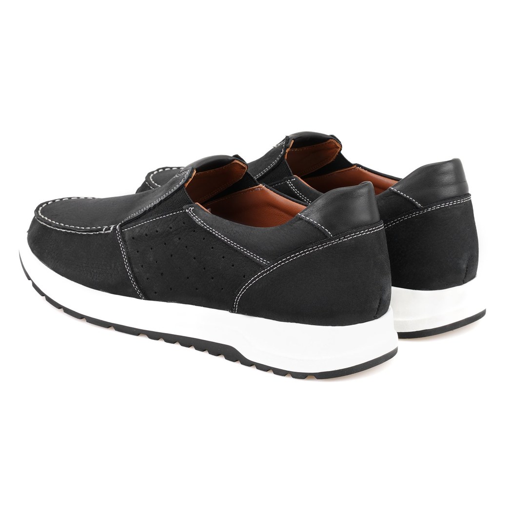 Gekpo Siyah Erkek Günlük Nubuk Deri Ayakkabı