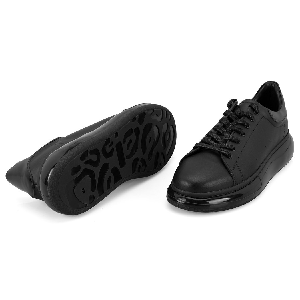 Gianni Siyah Erkek Deri Spor Ayakkabı