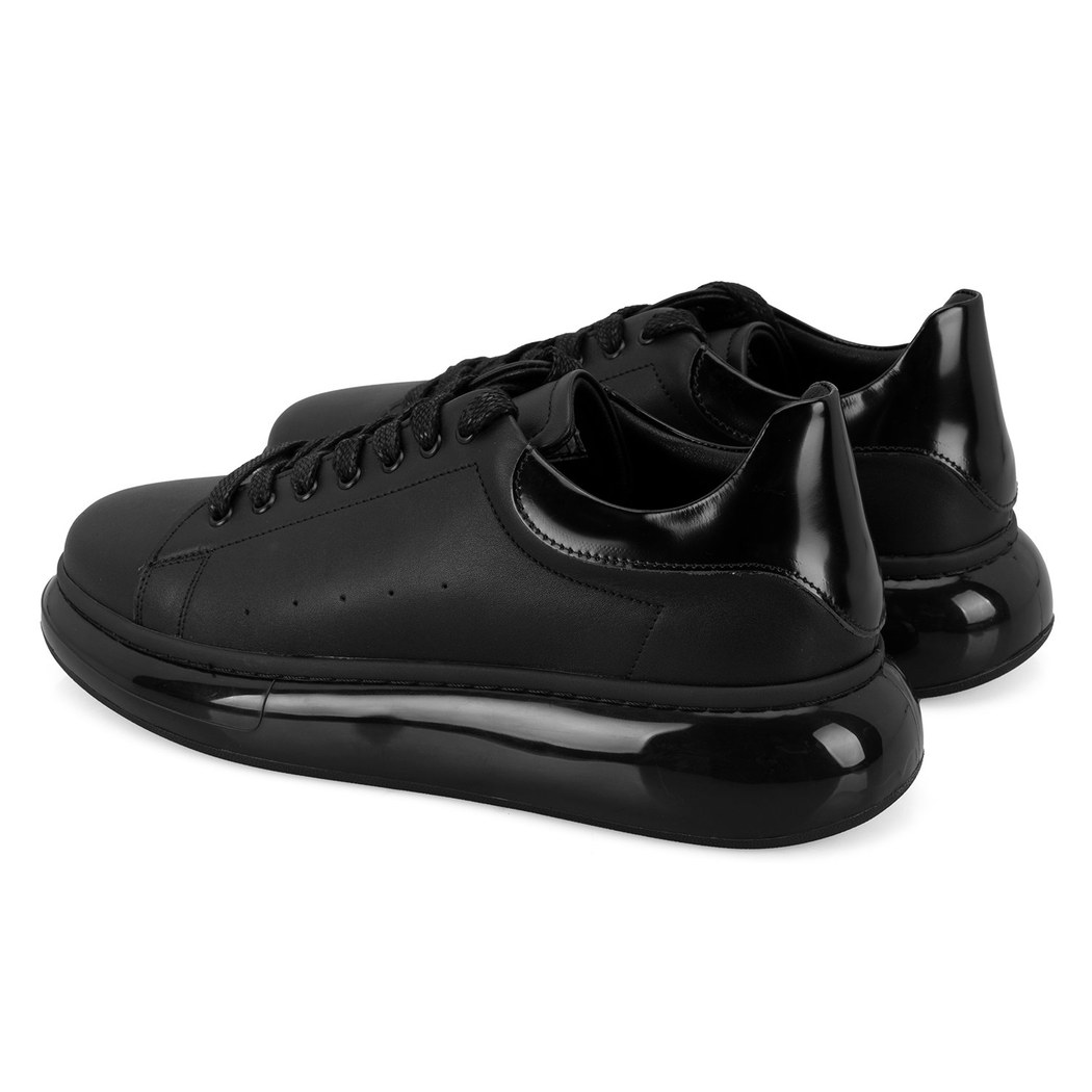 Gianni Siyah Erkek Deri Spor Ayakkabı