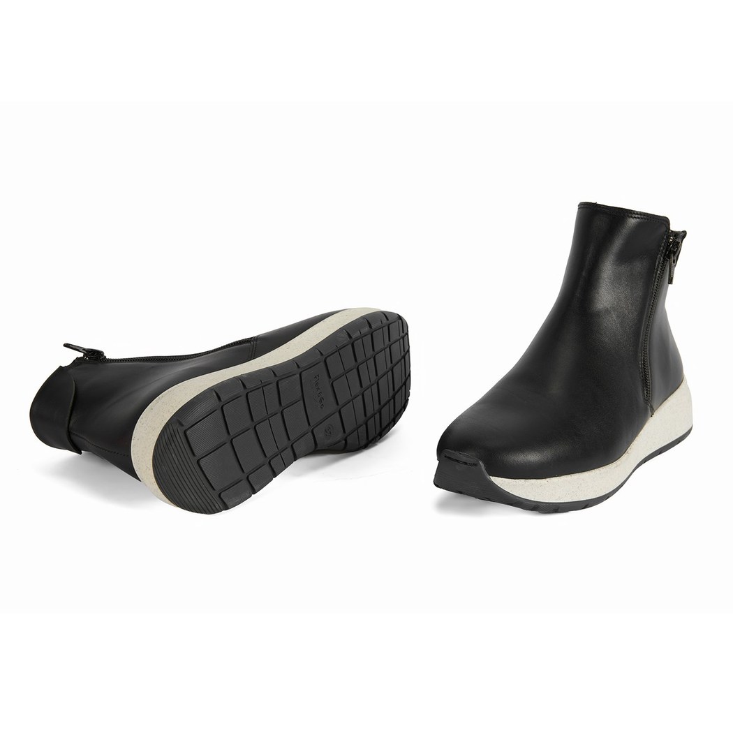 Gillian Siyah Kadın DesaComfort Fermuarlı Deri Bot