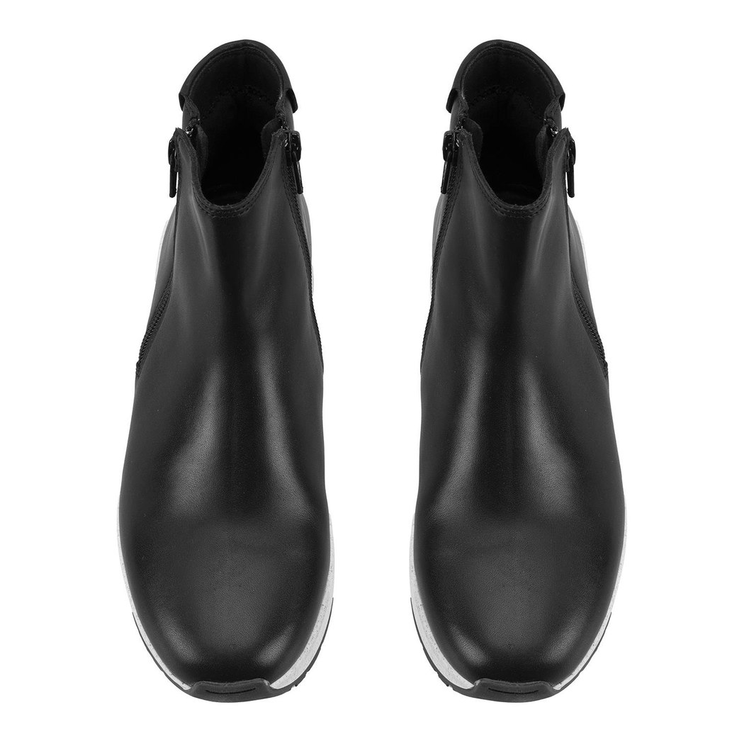 Gillian Siyah Kadın DesaComfort Fermuarlı Deri Bot