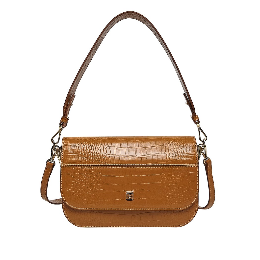 Glaro Kadın Kroko Baskılı Deri Postacı Çantası