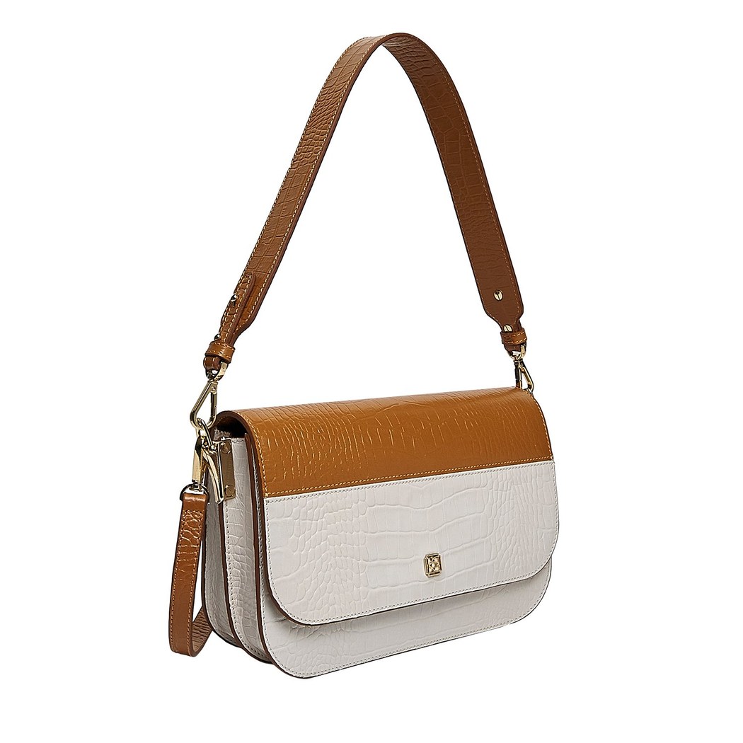 Glaro Kadın Kroko Baskılı Deri Postacı Çantası