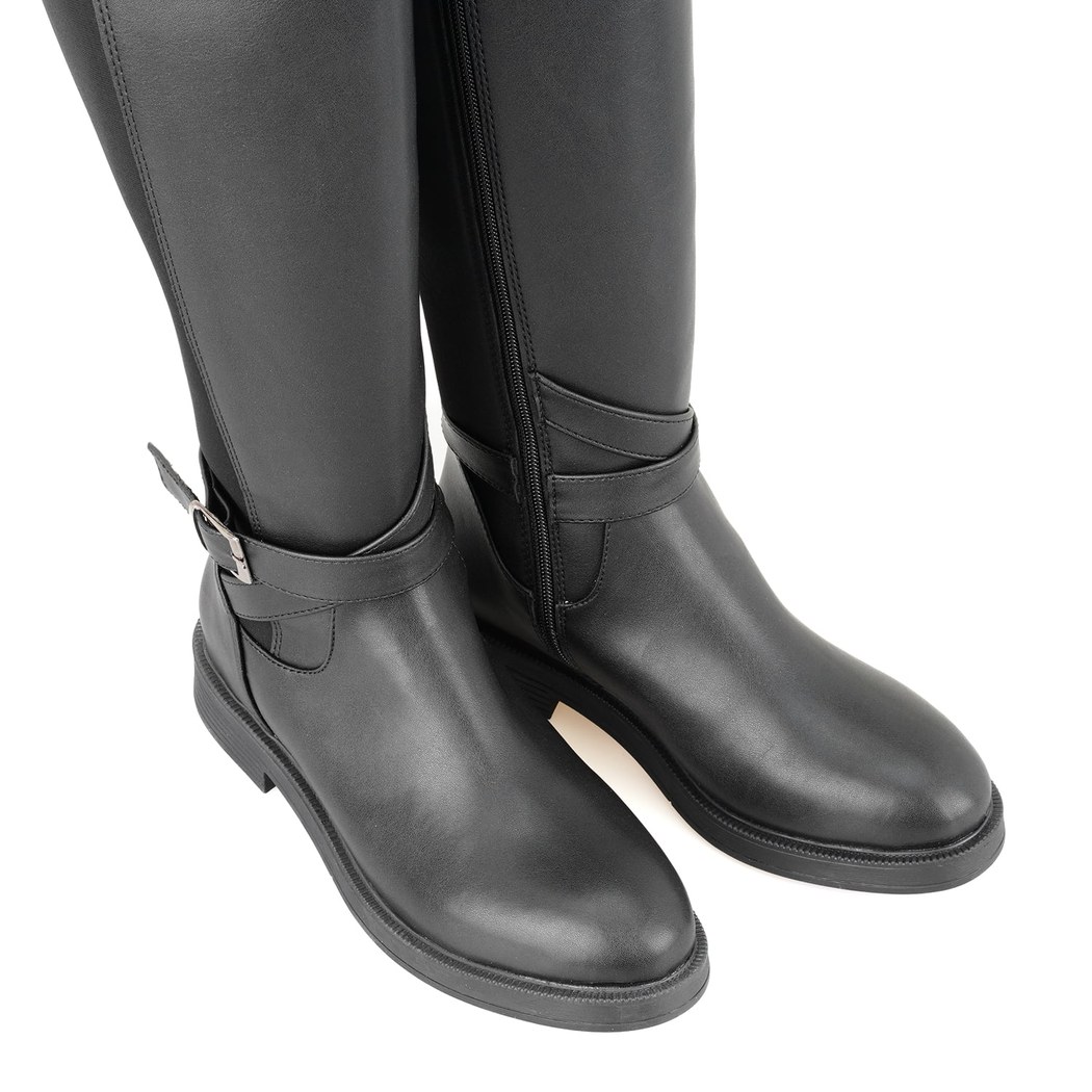 Gnabry Siyah Kadın Fermuarlı Çizme