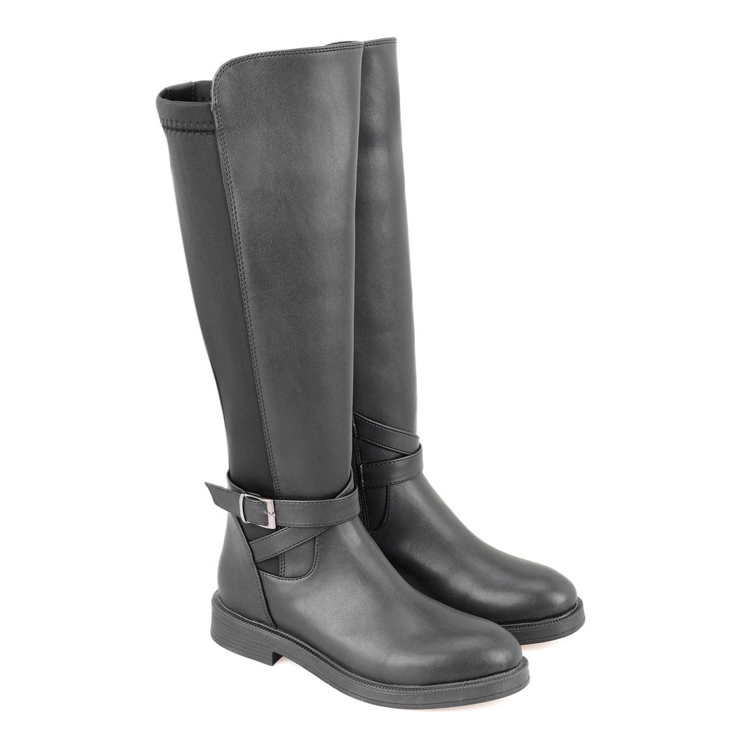 Gnabry Siyah Kadın Fermuarlı Çizme