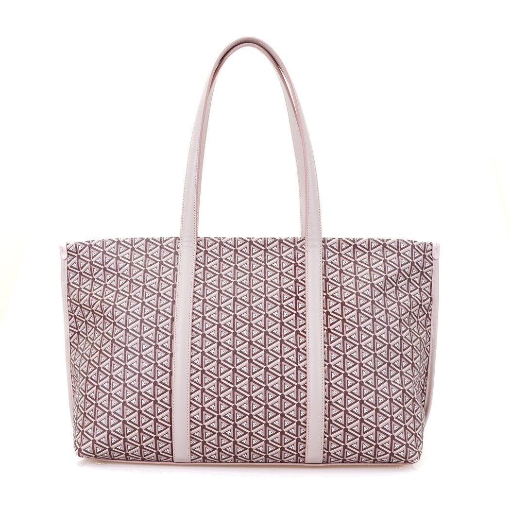 Grano Bej Kadın Monogram Deri Alışveriş Çantası