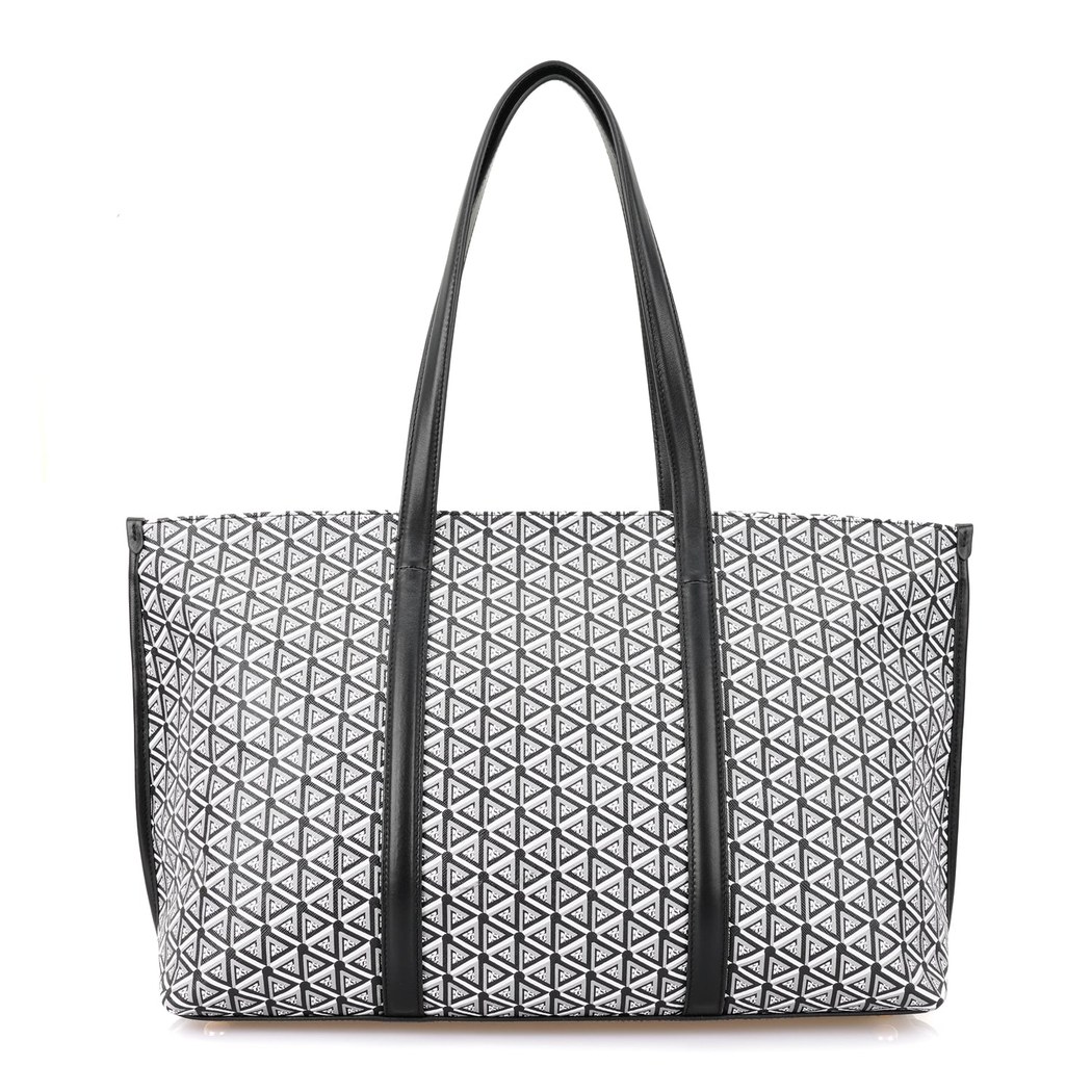 Grano Siyah Kadın Monogram Deri Alışveriş Çantası