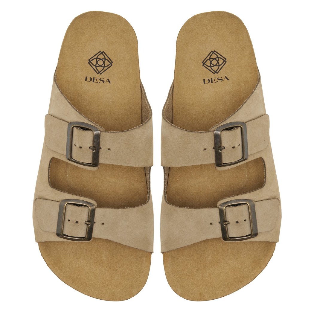 Gri Brian Erkek Deri Terlik