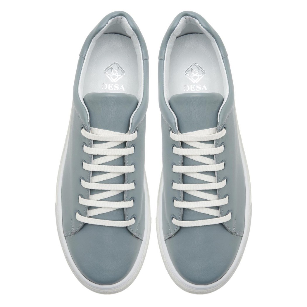 Gri Candide Kadın Deri Spor Ayakkabı