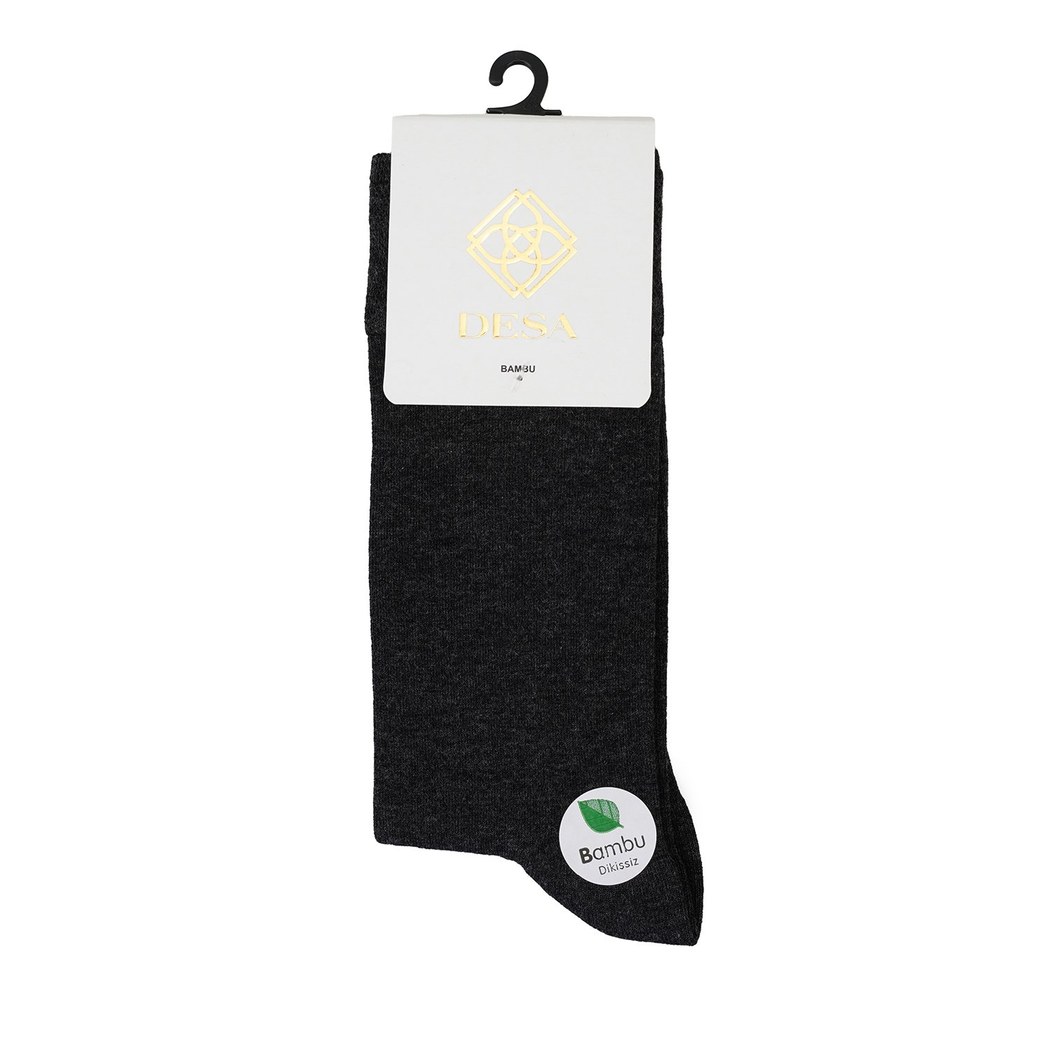 Gri Erkek Bambu Soket Çorap