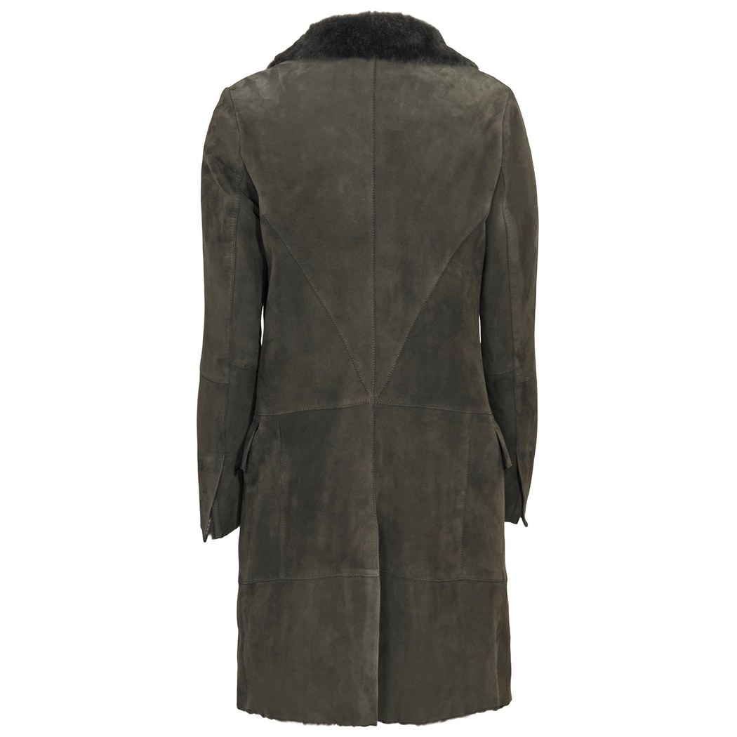 Gri Joanna Kadın Kürk Kaban