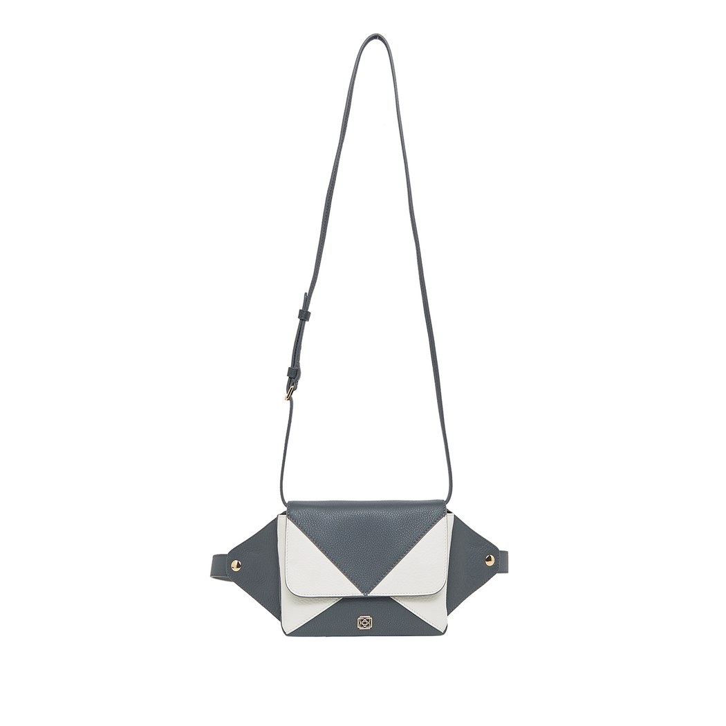 Gri Rose Kadın Deri Bel Çantası