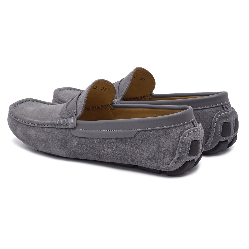 Gri Spiaggia Erkek Süet Loafer