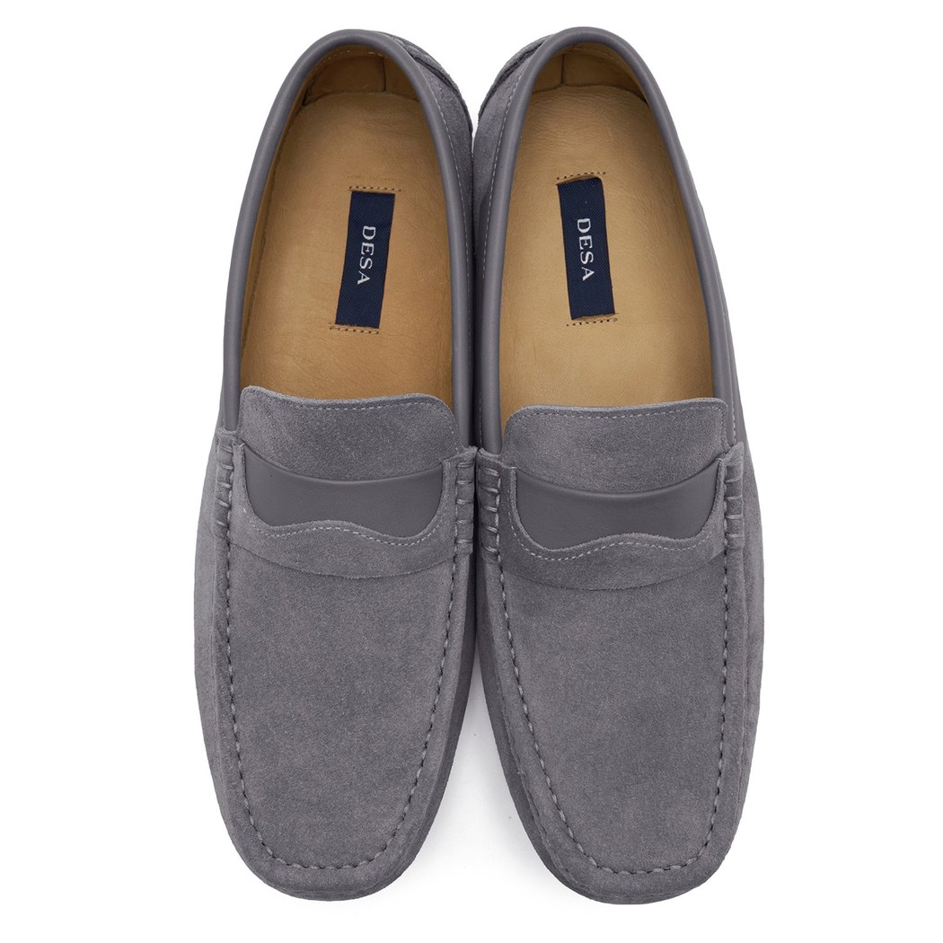 Gri Spiaggia Erkek Süet Loafer