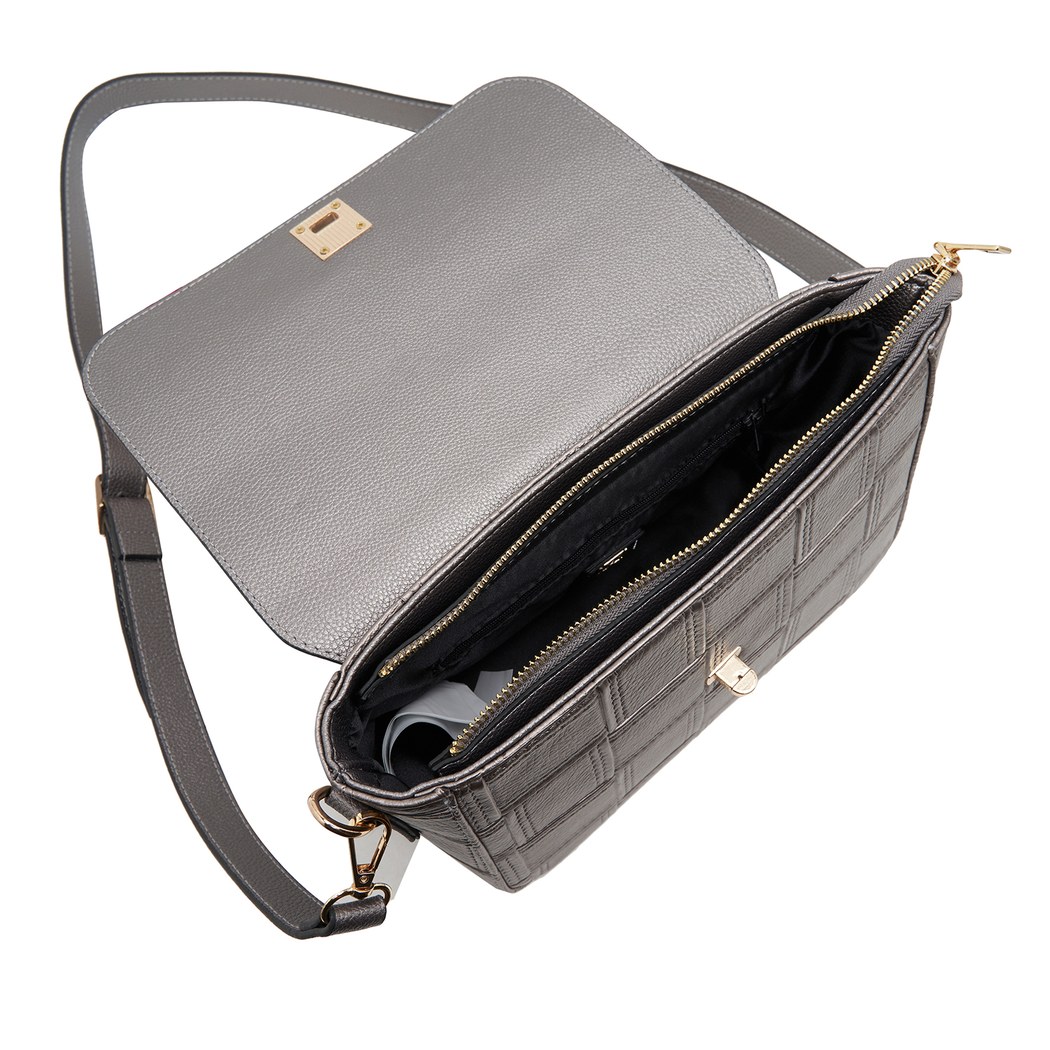 Gri Vallmo Kadın Omuz Askılı Çanta