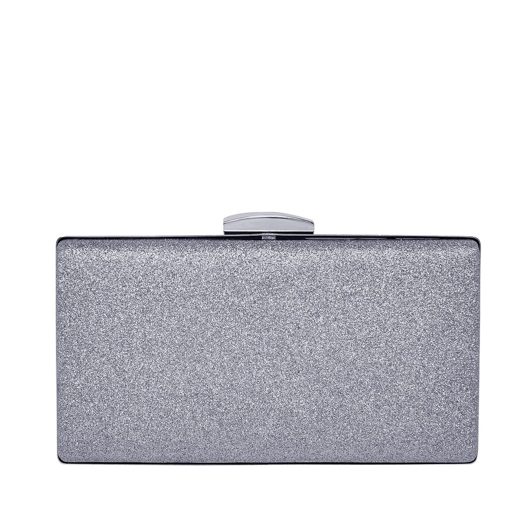 Gümüş Daisy Zincir Detaylı Kadın Gece Çantası