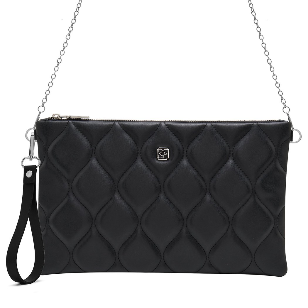 Guyana Siyah Kadın Kapitone Portföy Çanta