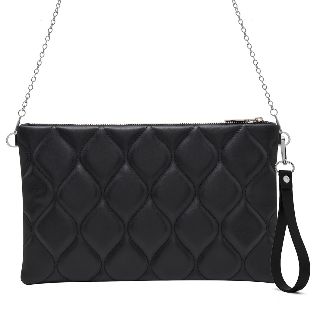 Guyana Siyah Kadın Kapitone Portföy Çanta