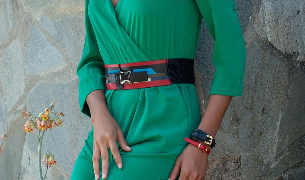 Haki Kadın Deri Kemer