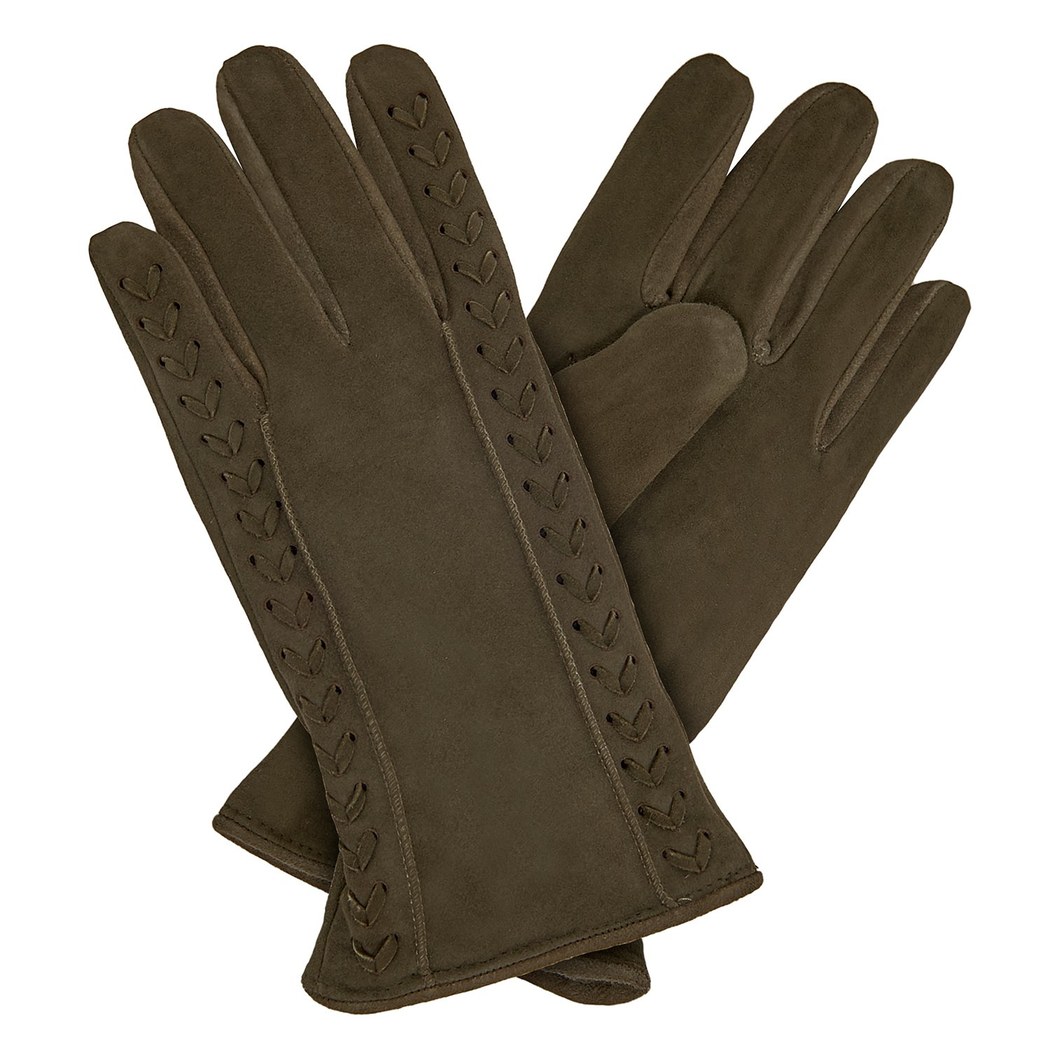 Haki Kadın Süet Eldiven