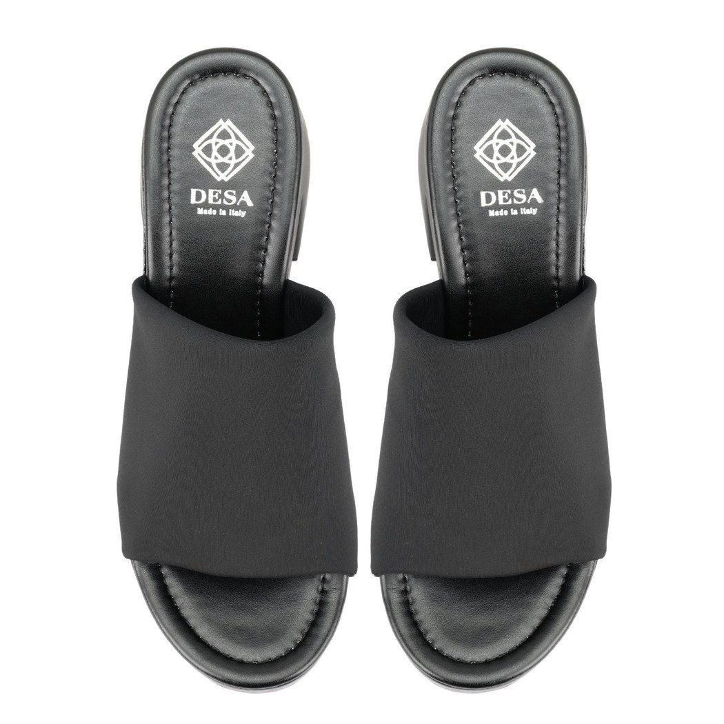 Haley Siyah Kadın Platform Topuklu Terlik