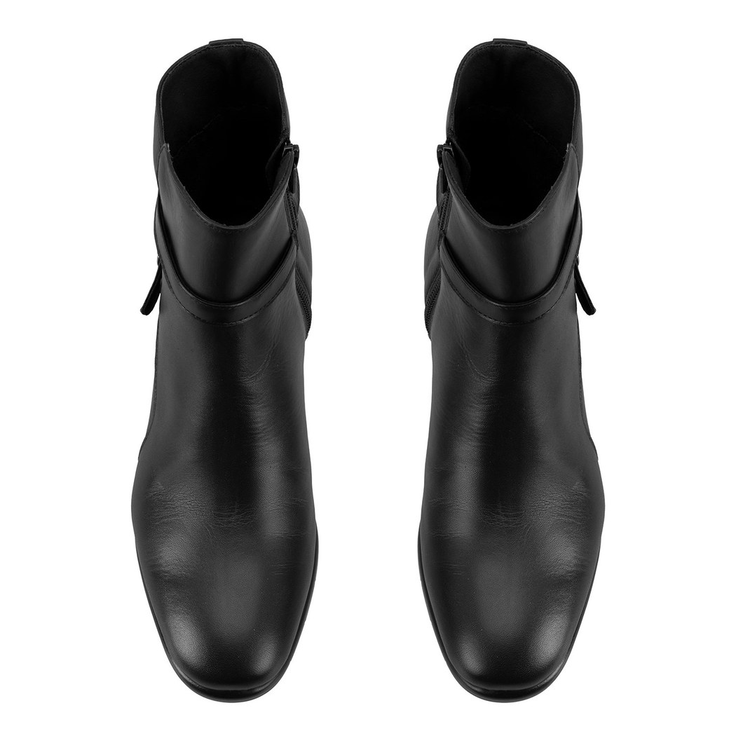 Hallie Siyah Kadın DesaComfort Topuklu Deri Bot