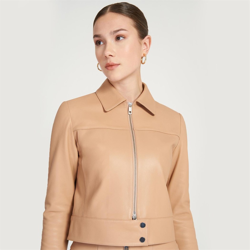 Hanna Bej Kadın Deri Ceket