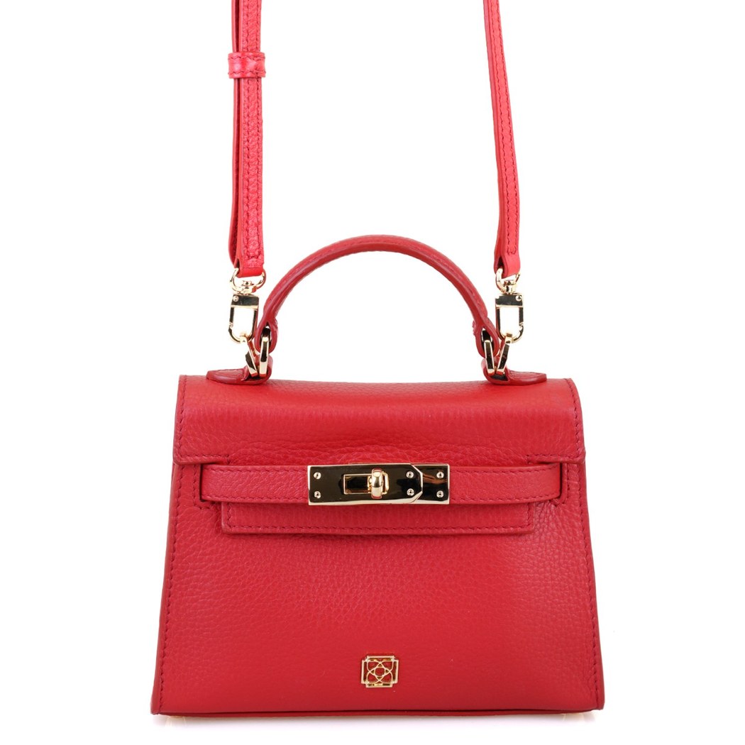 Hannah Kırmızı Kadın Deri El Çantası