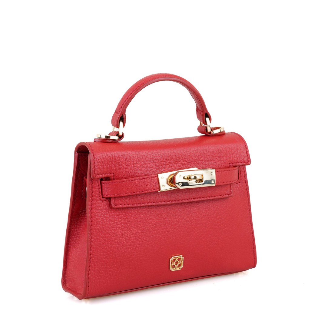 Hannah Kırmızı Kadın Deri El Çantası