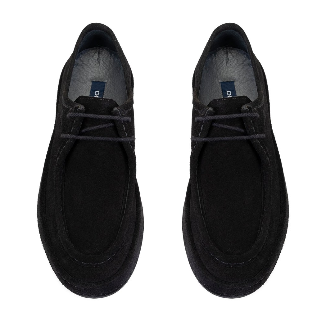 Hector Siyah Erkek Süet Deri Günlük Ayakkabı