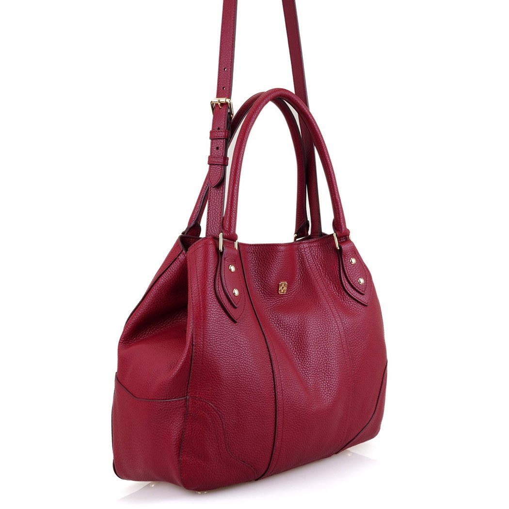 Heida Bordo Kadın Deri Omuz Çantası