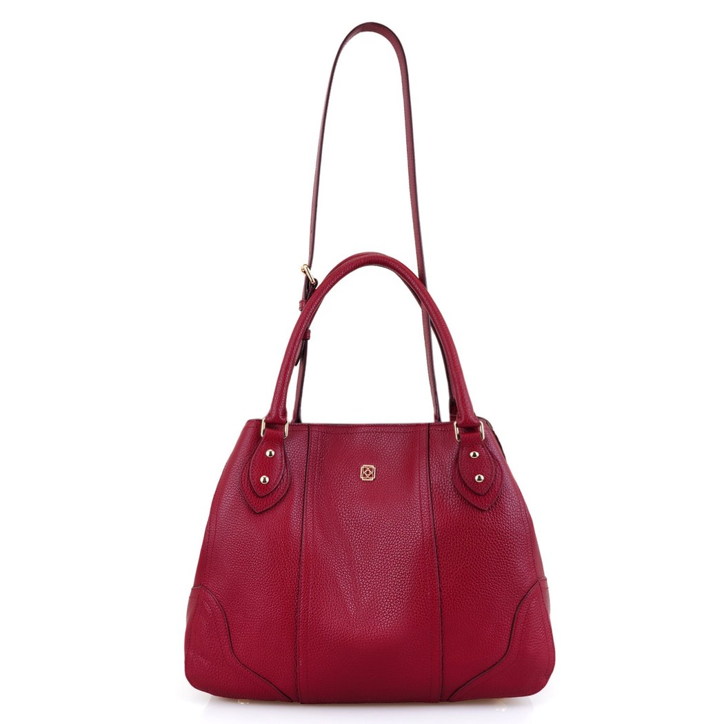 Heida Bordo Kadın Deri Omuz Çantası