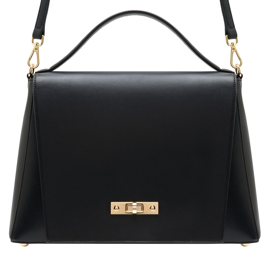 Helena Siyah Kadın Deri El Çantası