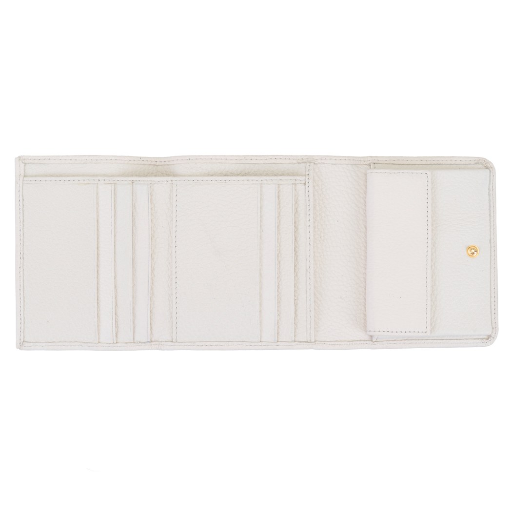 Heleno Beyaz Kadın Deri Cüzdan
