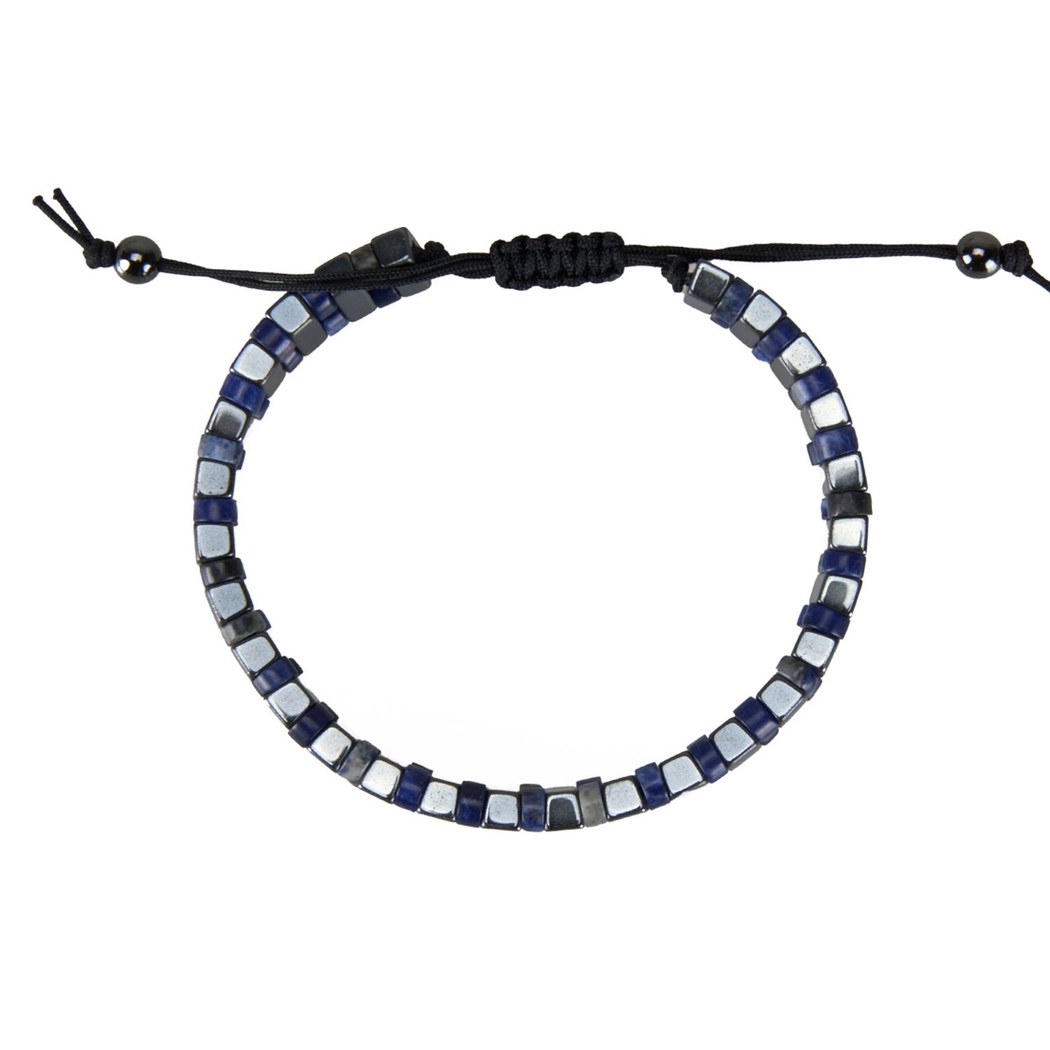 Hematit Doğal Taşlı Erkek İpli Bileklik