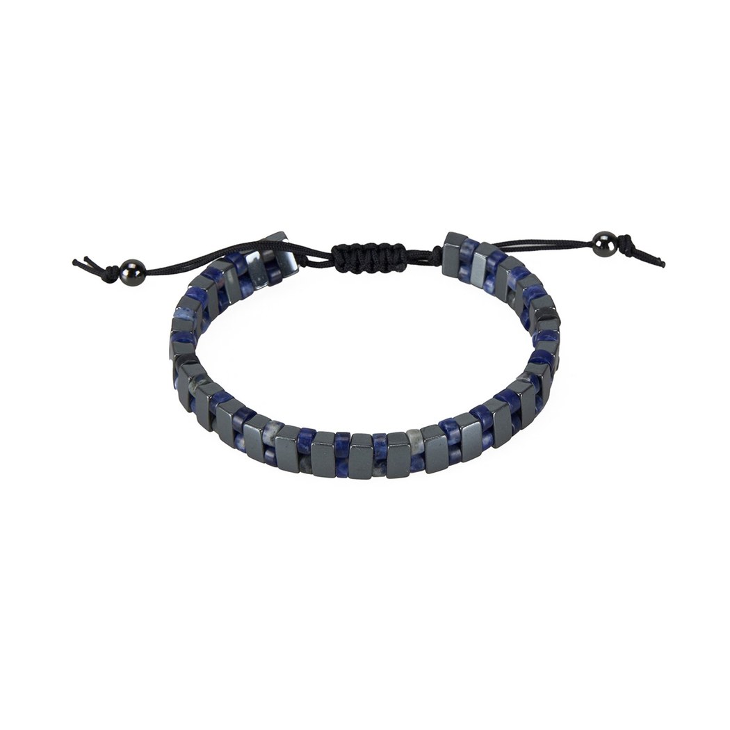 Hematit Doğal Taşlı Erkek İpli Bileklik