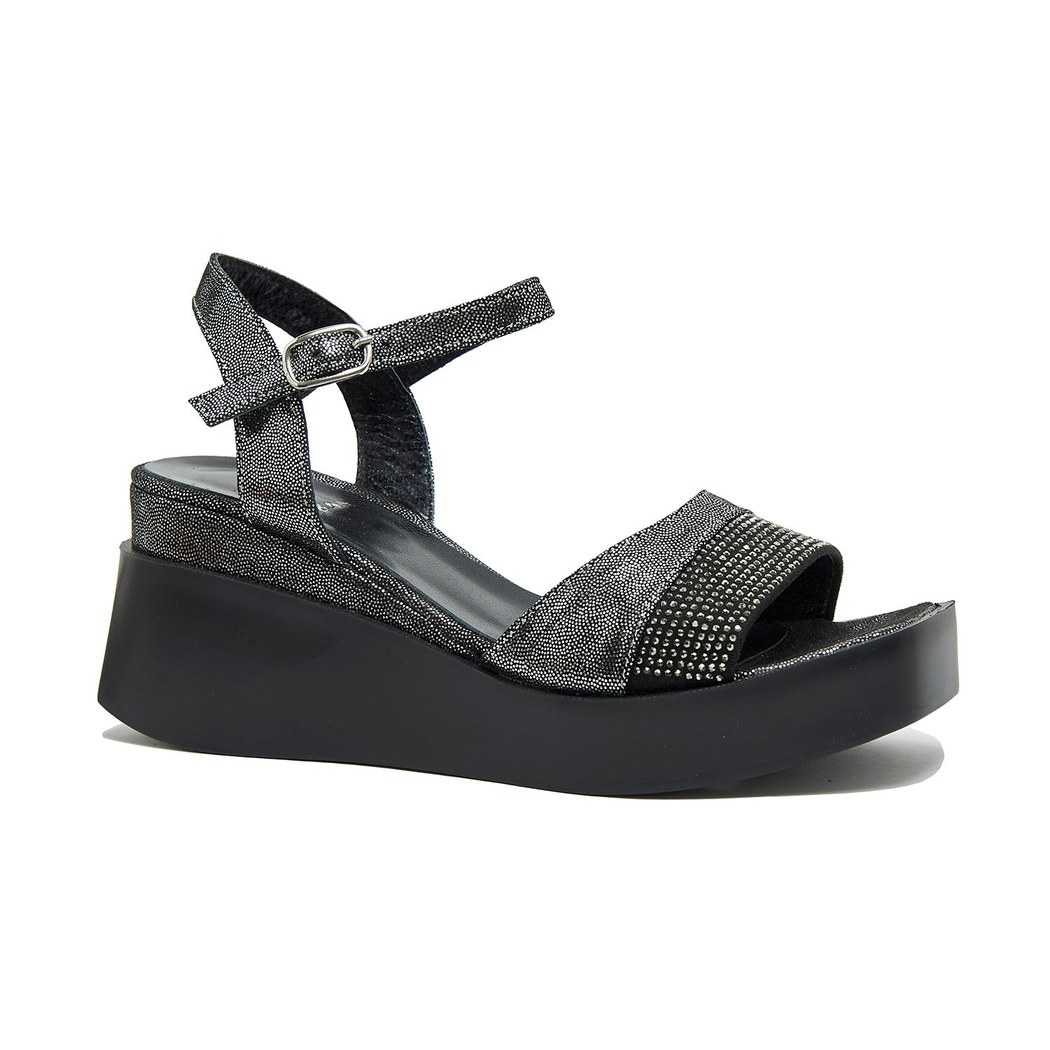 Hendra Kadın Deri Dolgu Topuklu Sandalet