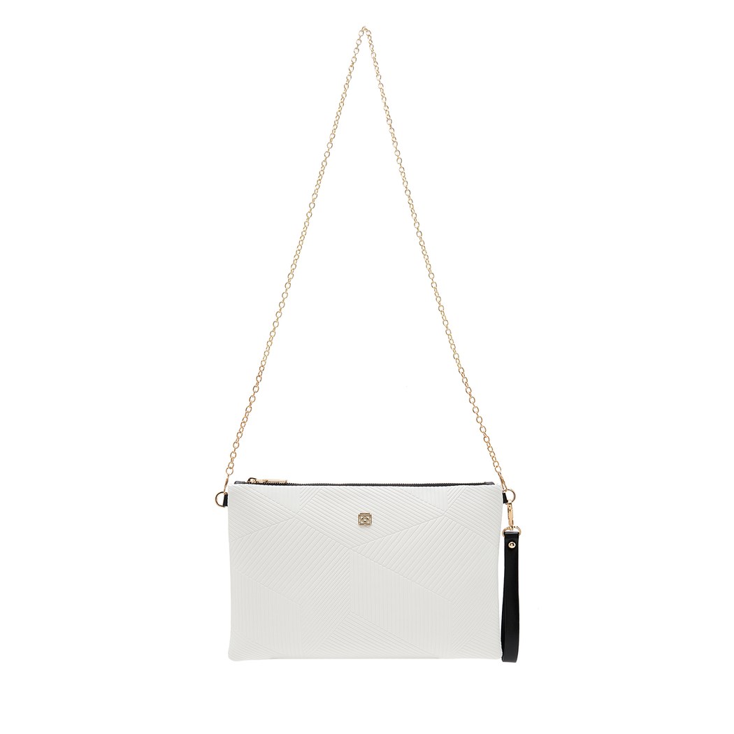 Herta Beyaz Kadın Zincir Detaylı El Çantası