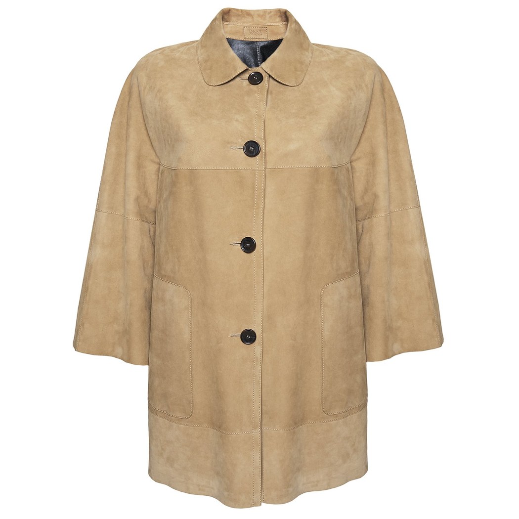 Hiba Kadın Oversize Çift Taraflı Deri Pardösü