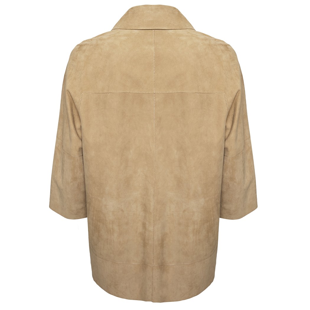 Hiba Kadın Oversize Çift Taraflı Deri Pardösü