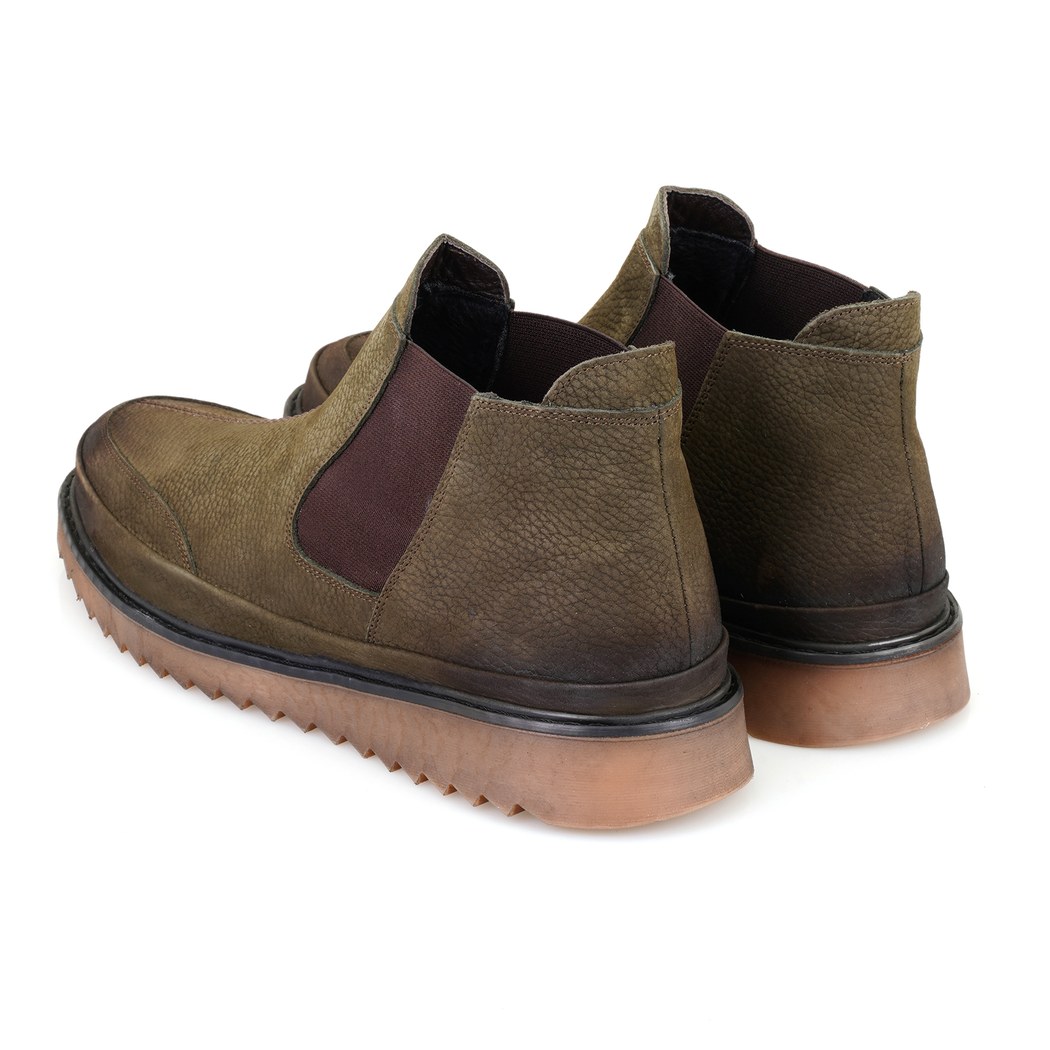 Hope Yeşil Erkek Lastikli Nubuk Deri Bot